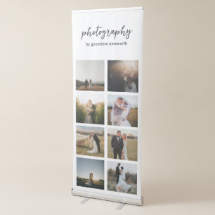 Elegant White Simple Modern Photography Business Retractable Banner