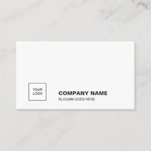 Elegant White Smart Plain Professional Corporate Business Card