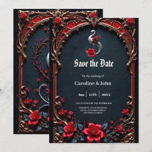 Elegant White Swan Wedding Collection Save The Date