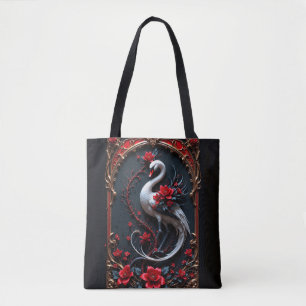 Elegant White Swan Wedding Collection Tote Bag