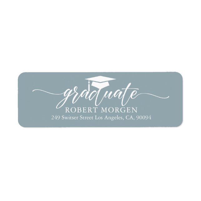 Elegant White Typography On Blue-Grey Background (Front)