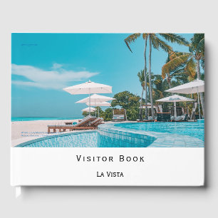 Elegant White Vacation Rental Guest Feedback Book