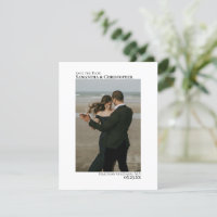 Elegant White Vertical Photo Minimalist Wedding