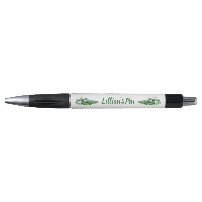 Elegant White Water Lily Name (Front)