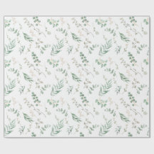 Elegant White Watercolor Floral Eucalyptus