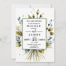 Elegant White Watercolor Floral