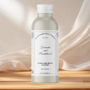 Elegant white waterproof cosmetics bottle label