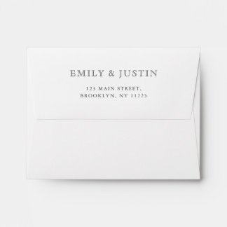 Elegant White Wedding Envelope