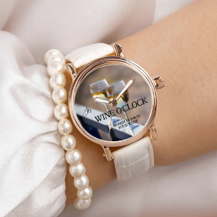Elegant White Wine O Clock  Watch