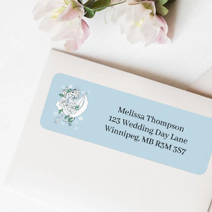 Elegant White Winter Fantasy Dragon Roses Wedding