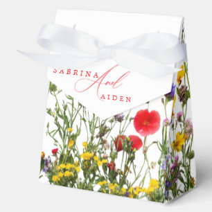 Elegant Wild Floral Blooming Garden Wedding  Favour Box