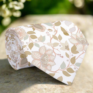 Elegant Wild Flowers Simple Minimalist Classic Tie