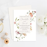 Elegant Wild flowers Wedding invitation<br><div class="desc">Elegant Spring wild flowers Wedding invitation</div>