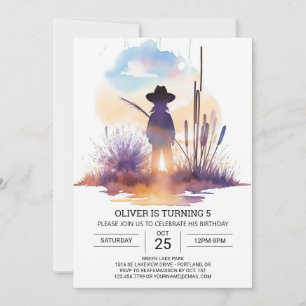 Elegant Wild West Cowboy Birthday Invitation