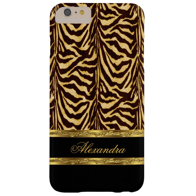 Elegant Wild Zebra Black and Gold Case-Mate iPhone Case (Back)