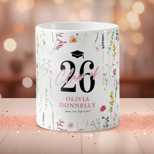 Elegant Wildflower 2024 Graduate Coffee Mug