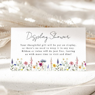 Elegant Wildflower Baby Shower Display Shower Enclosure Card