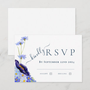 Elegant Wildflower Blue Wedding Response