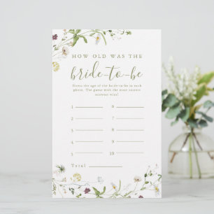Elegant Wildflower boho how old was the bride game