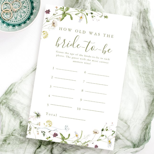 Elegant Wildflower boho how old was the bride game (Elegant Wildflower boho how old was the bride game)