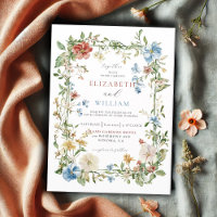 Elegant Wildflower Boho Watercolor Wedding