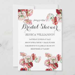 Elegant Wildflower Bridal Shower Invitation