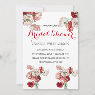 Elegant Wildflower Bridal Shower Invitation
