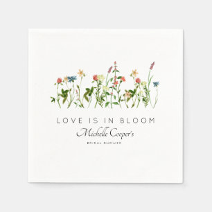 Elegant Wildflower Bridal Shower Napkin