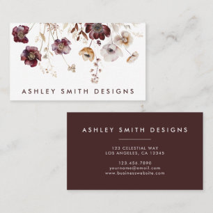 Elegant Wildflower Business Card