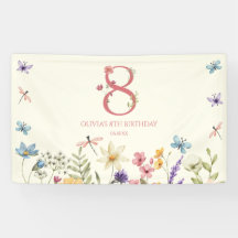 Elegant Wildflower Butterfly 8th Birthday Party