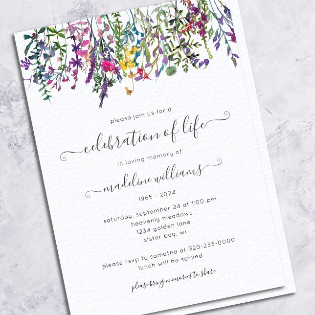 Elegant Wildflower Celebration of Life Funeral (Creator Uploaded)