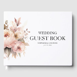 Elegant Wildflower Chic Wedding Guest Book
