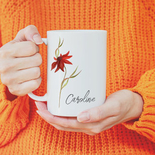 Elegant Wildflower Customised  Coffee Mug