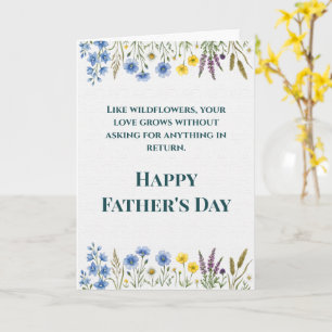 Elegant Wildflower Father's Day Dad  Card