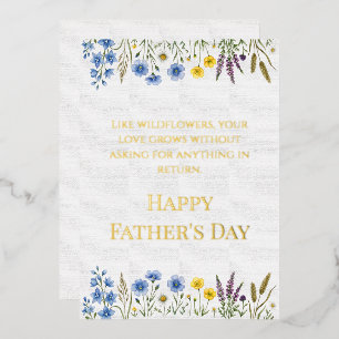 Elegant Wildflower Father's Day Dad Foil Holiday 