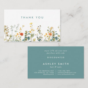 Elegant Wildflower Field Discount Card