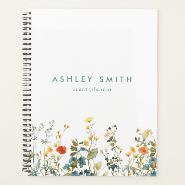 Elegant Wildflower Field Planner (Front)