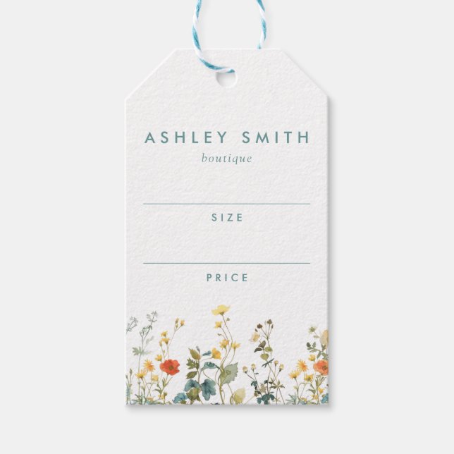 Elegant Wildflower Field Price Tag (Front)