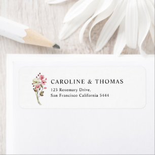 Elegant Wildflower Floral Blooms Wedding Address