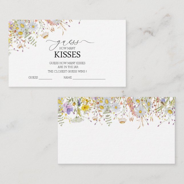 Elegant Wildflower Floral Bridal Shower Enclosure  (Front/Back)