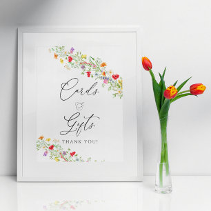 Elegant wildflower floral cards and gifts poster