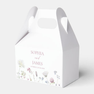 Elegant Wildflower Floral Flowers Wedding Favour Box