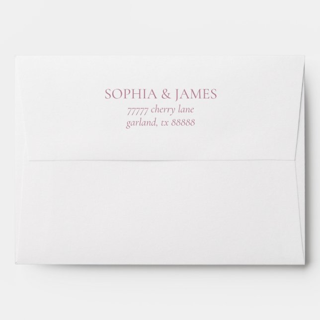Elegant Wildflower Floral Wedding Return Address Envelope (Back (Top Flap))