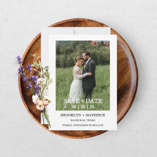 Elegant Wildflower Floral Wedding Save The Date Invitation