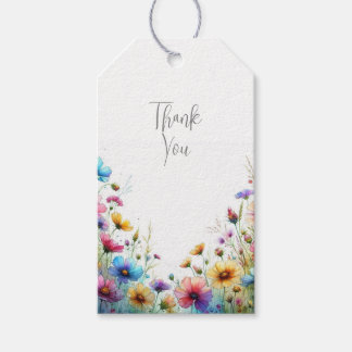 Elegant Wildflower In Bloom Birthday Gift Tags