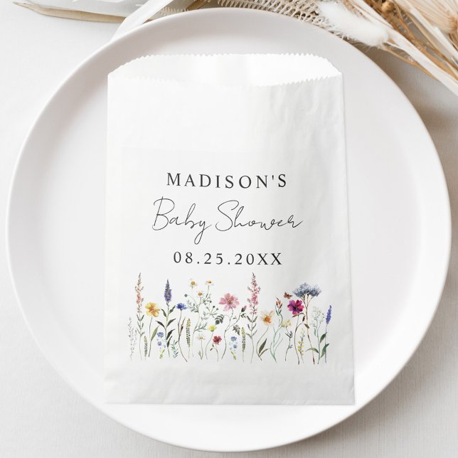 Elegant Wildflower Meadow Baby Shower Favour Bags (Creator Uploaded)