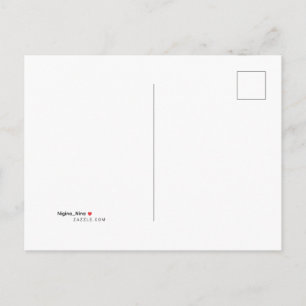 Elegant Wildflower Meadow Line Art Invitation Postcard