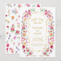 Elegant Wildflower Meadow Spring Garden Wedding