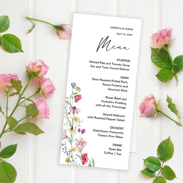 Elegant Wildflower  Menu (Creator Uploaded)