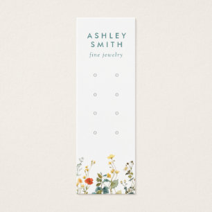 Elegant Wildflower Multiple Earring Display Card
